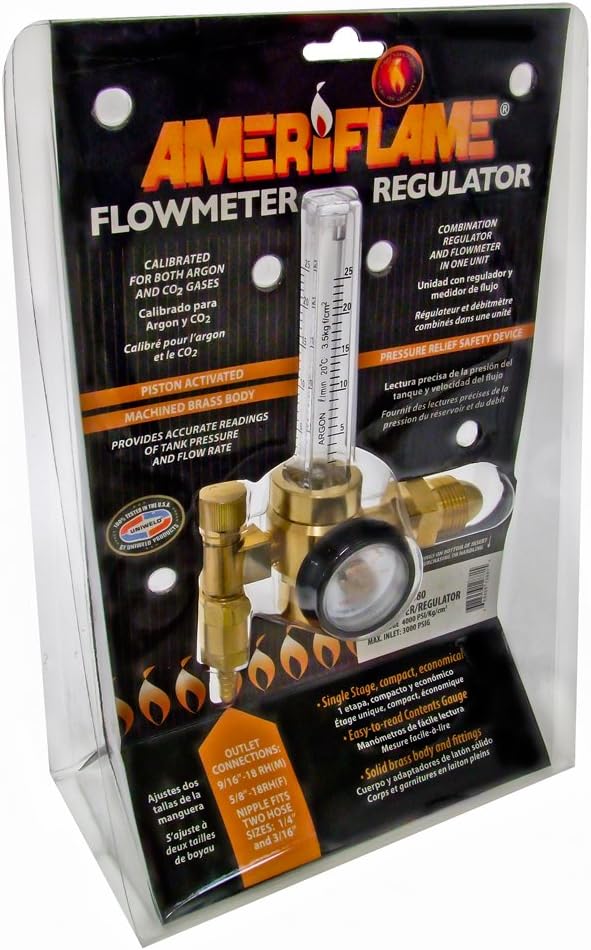 Argon Flowmeter Regulator with Single Stage CGA580 Inlet